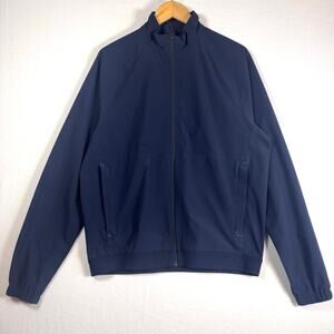 EVERLANE Deep Navy Bomber Zip Up Windbreaker Lightweight Jacket Size Large